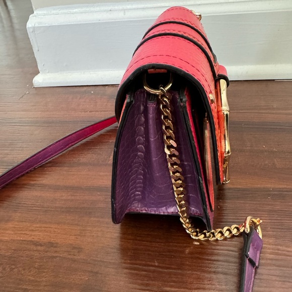 Embossed purse, purple orange pink ombre - Picture 3 of 5